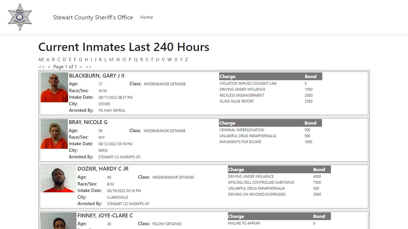 Inmates - ISOMS Portal